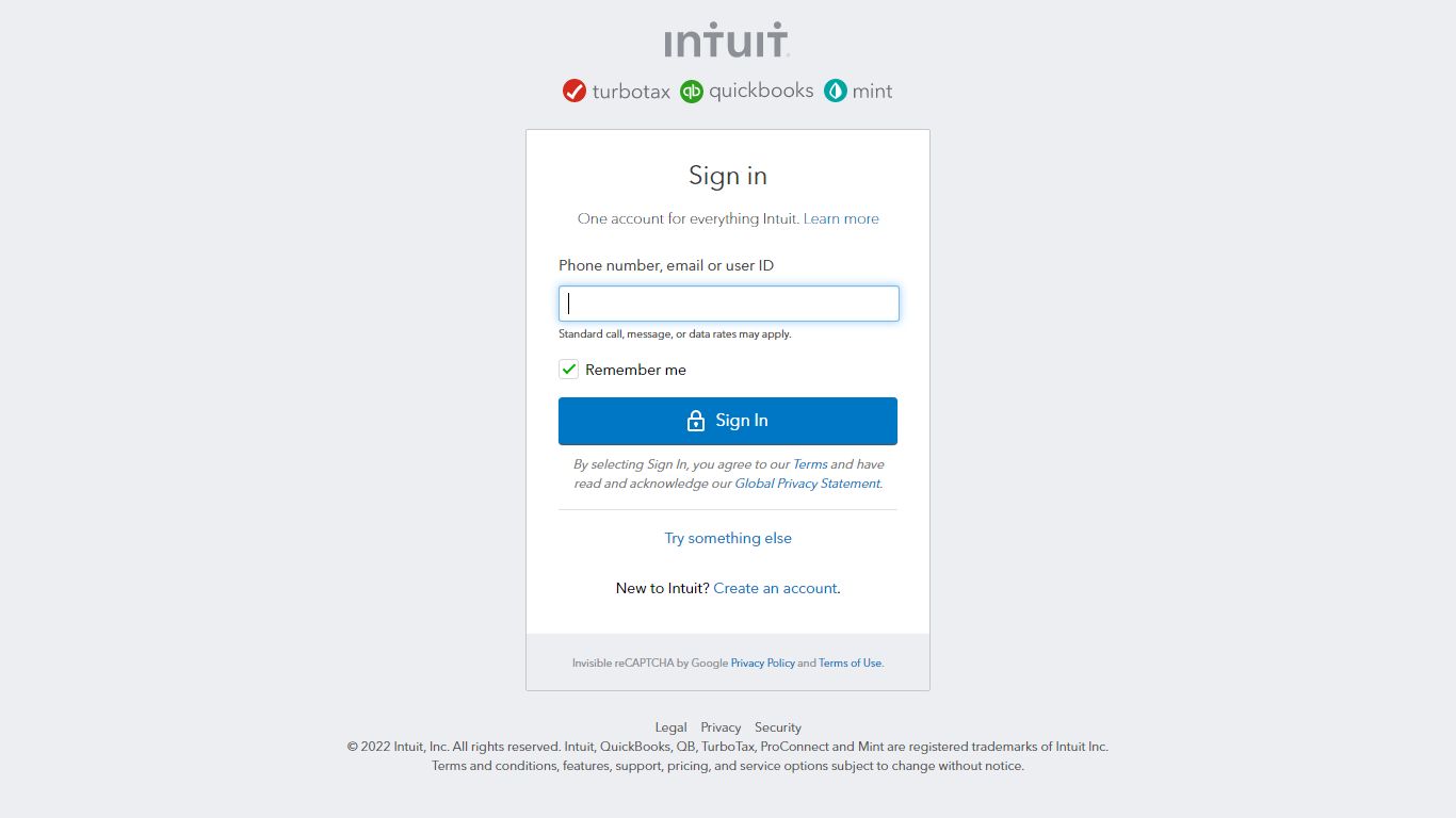 Intuit Accounts - Sign In - Paycheck Records